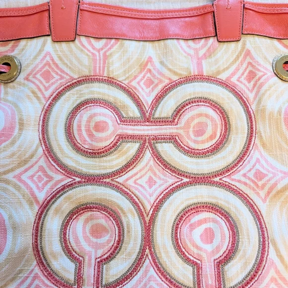 Coach Audrey Op Art Tote Bag Y2k 2000s - Picture 2 of 10